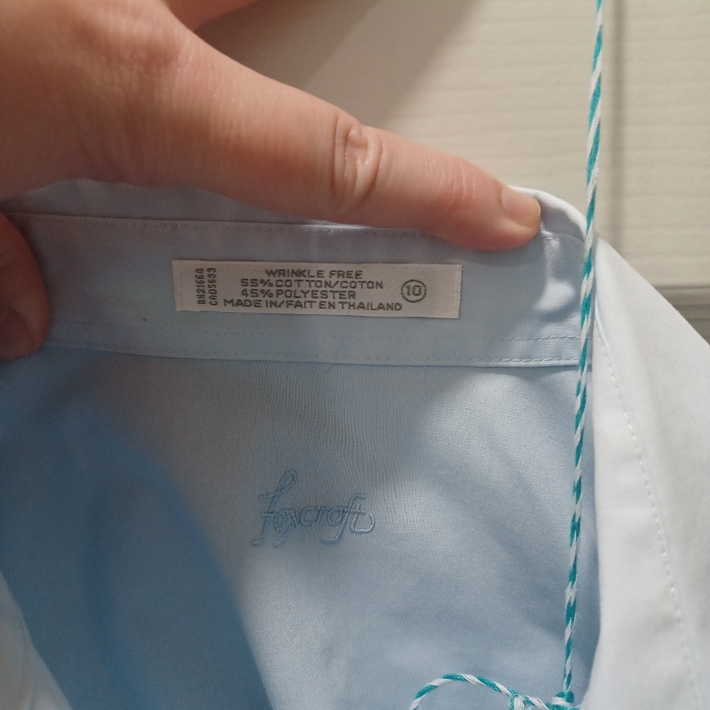Foxcroft Light Blue Women's Blouse - Picture 5 of 6
